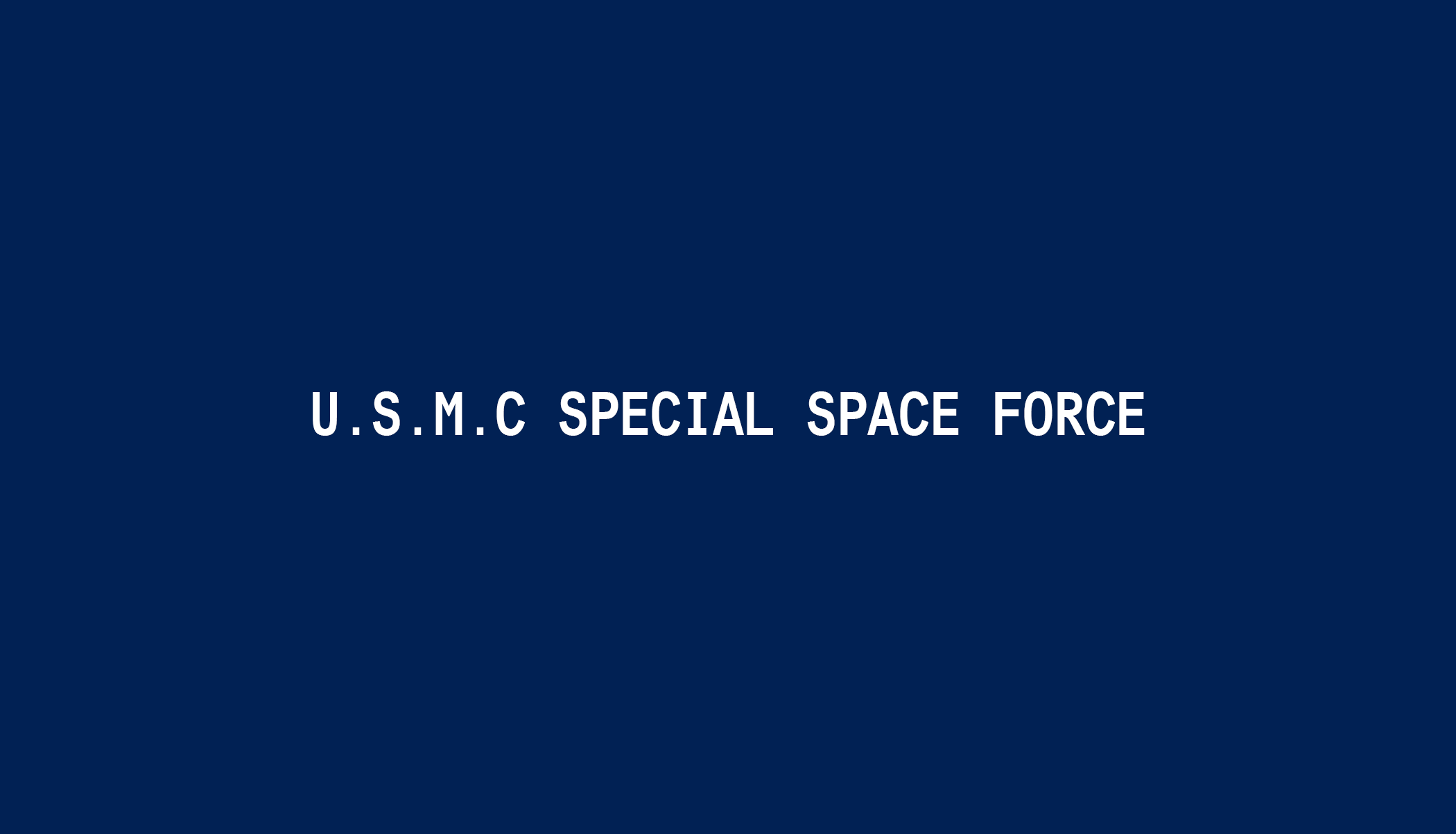 USMC Special SPACE Force