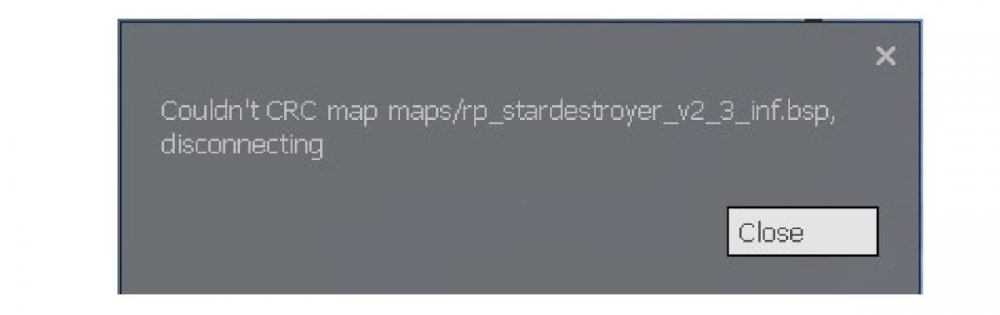 couldn't crc map error